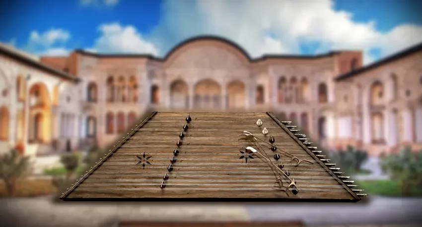 santoor in a traditional persian mansion