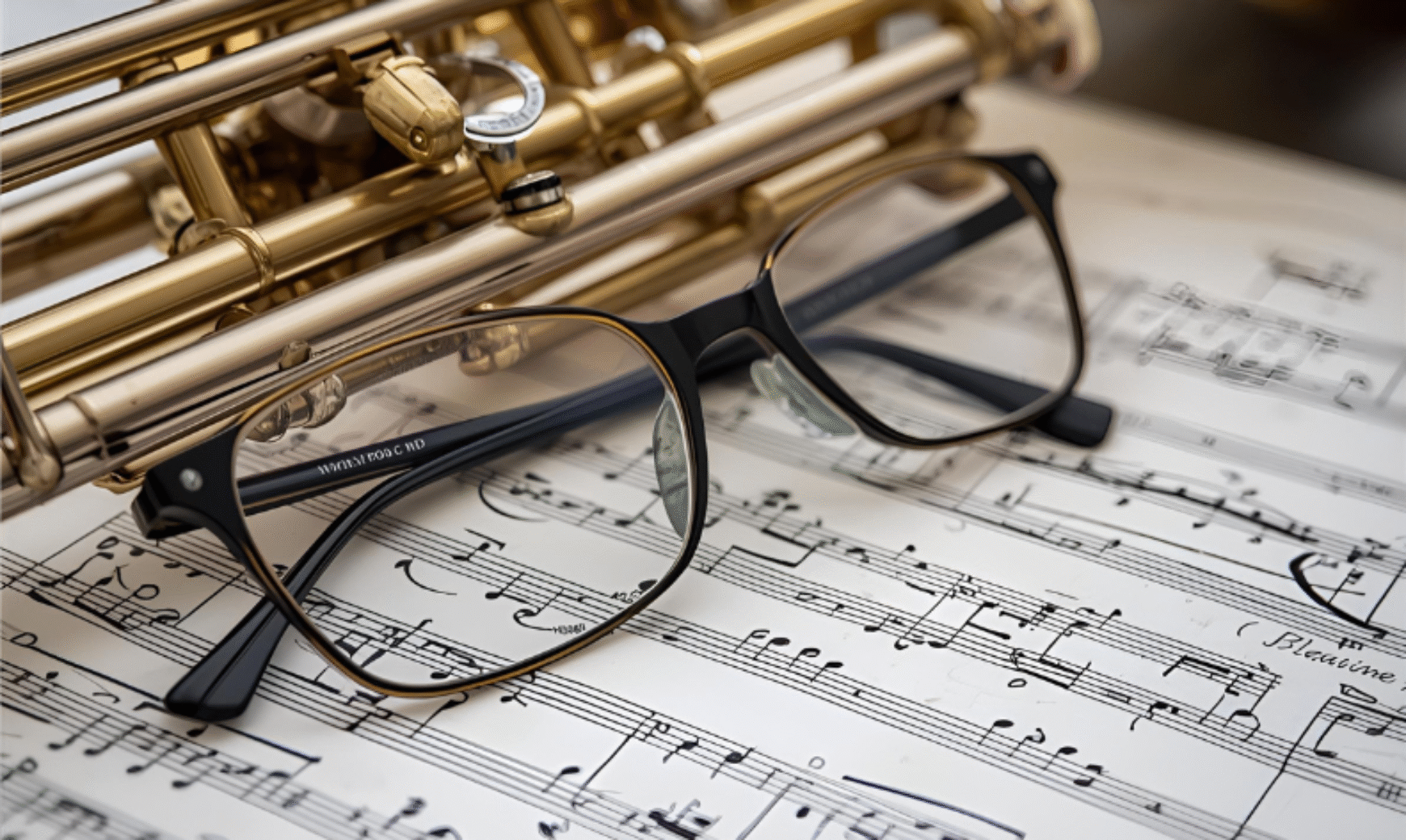 teombon with glasses and note