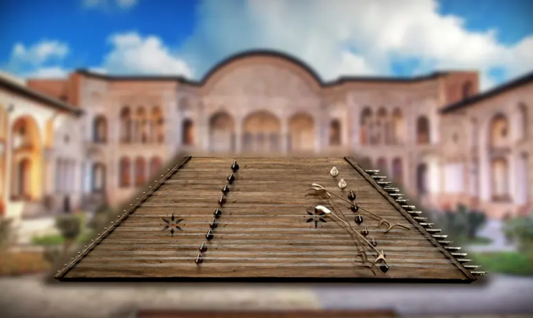 santoor in a traditional persian mansion