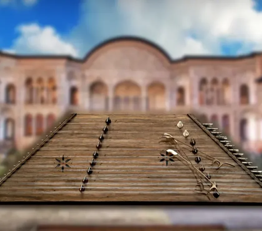 santoor in a traditional persian mansion
