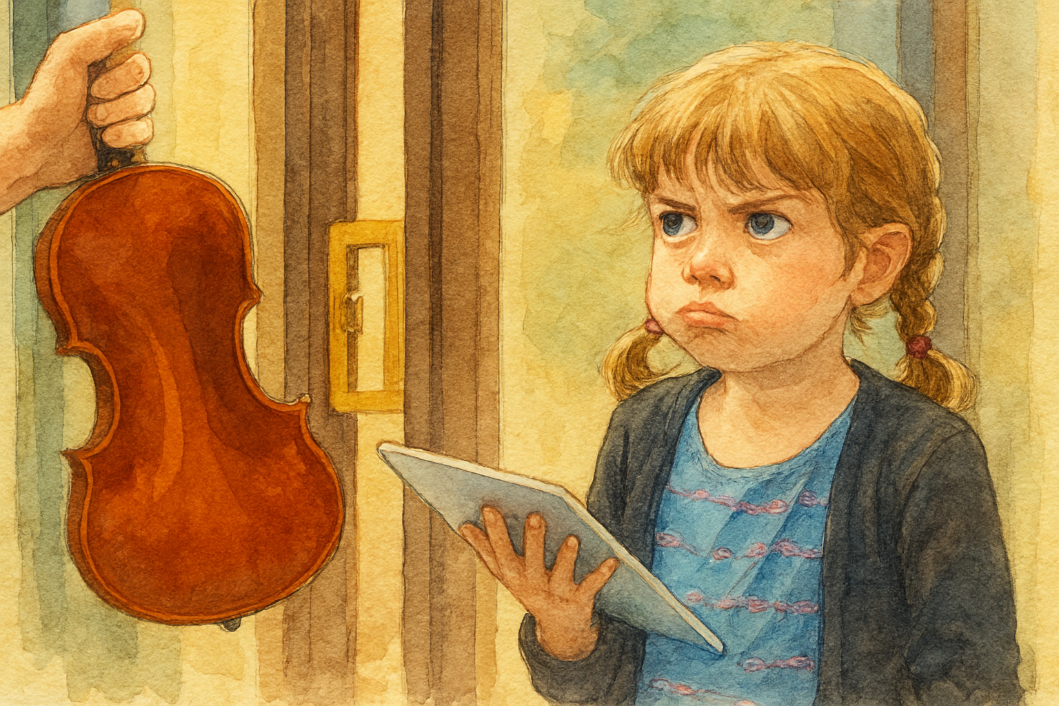 girl is ignoring playing