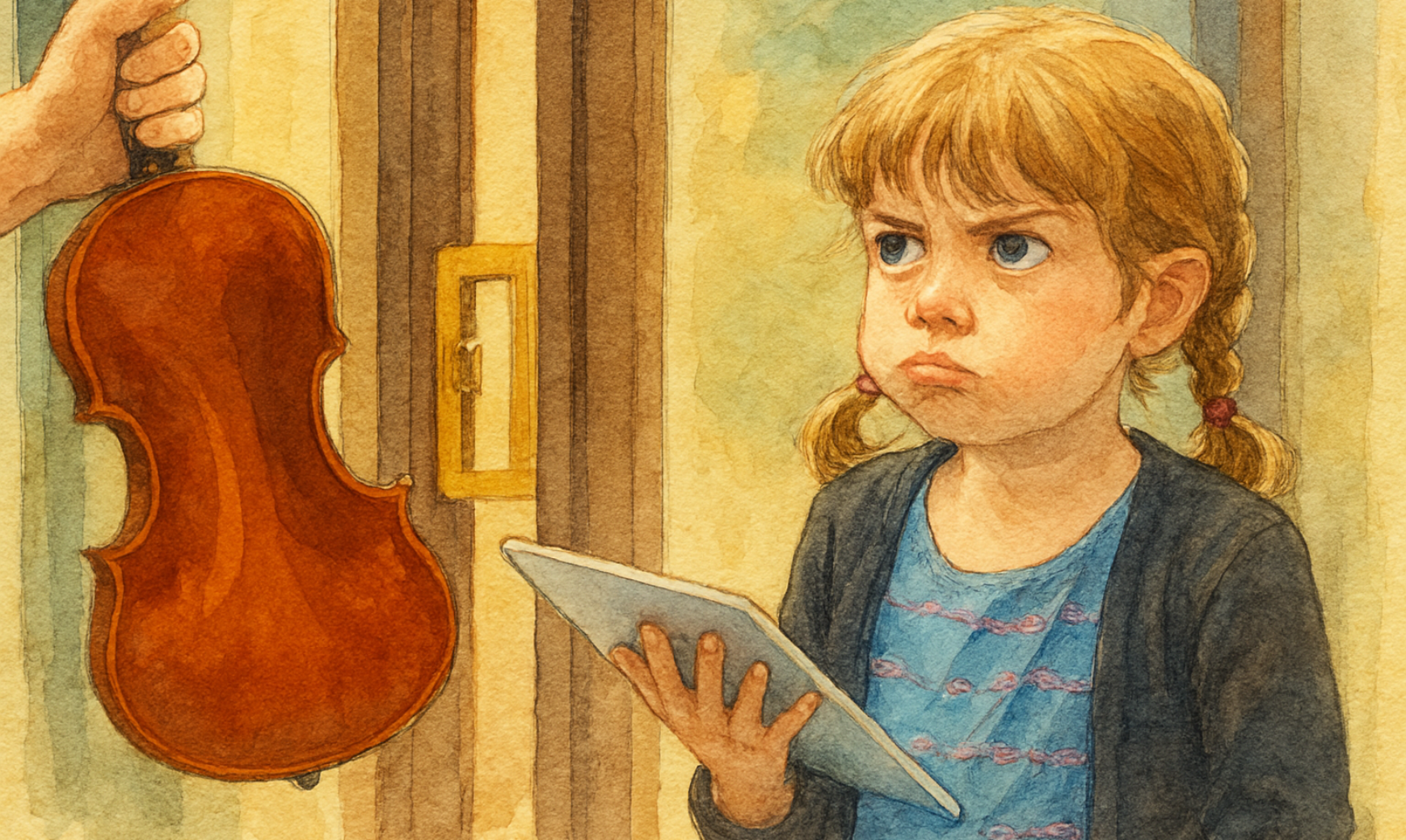 girl is ignoring playing