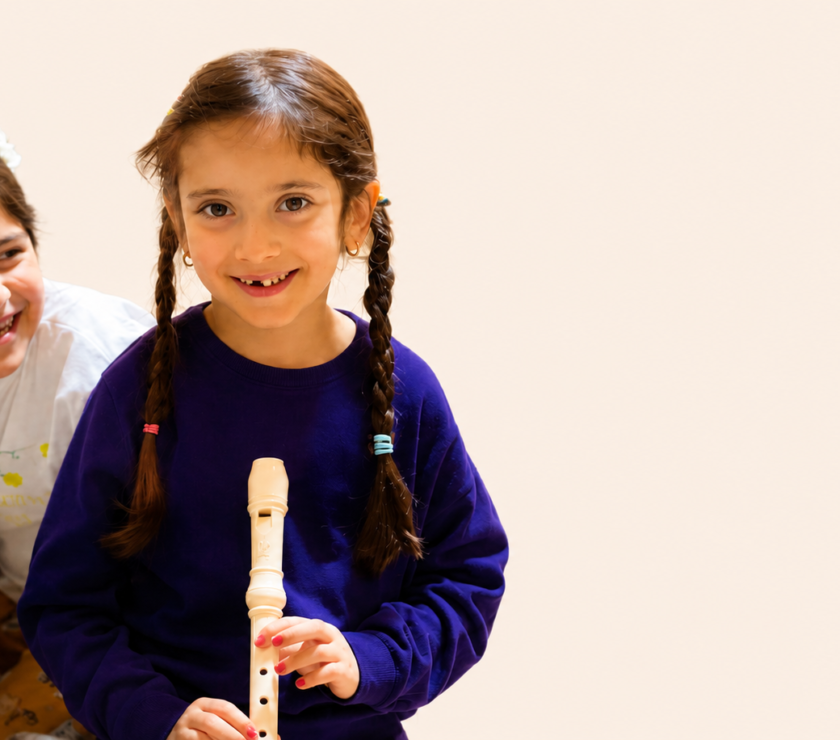 two girls are enjoying their class